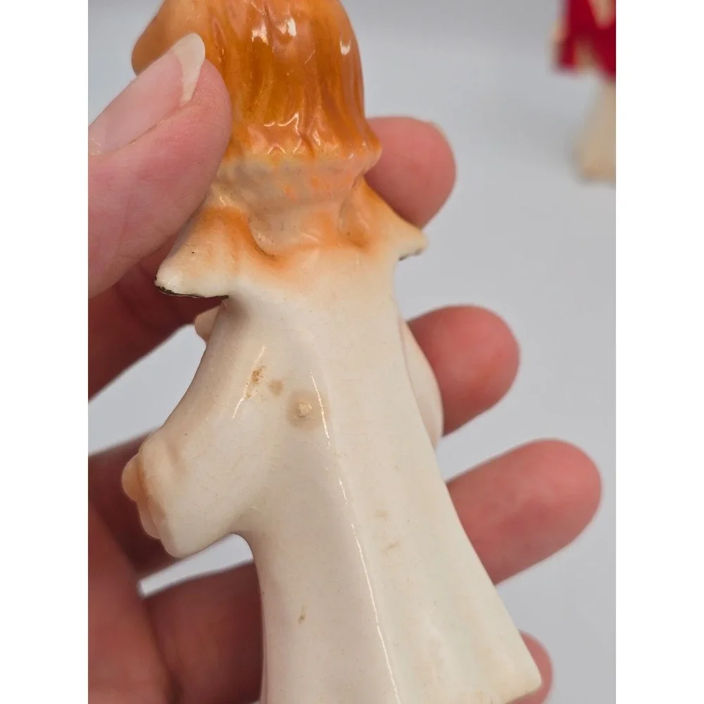 Brinn's Noel Angel Figurines Vintage Japan Ceramic Shakers